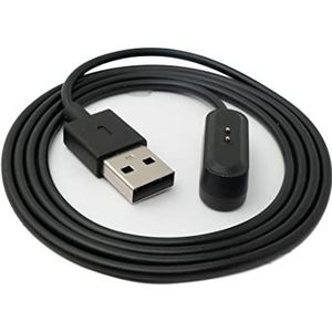 System-S USB 2.0 kabel 100 cm oplaadkabel voor Oppo Watch Free Smartwatch in zwart
