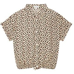 TOM TAILOR Meisjes Kinderblouse met korte mouwen 1033269, 30100 - Leopard Allover, 128