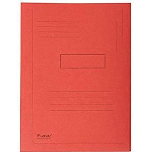 Exacompta - ref. 445003E - Set van 50 bedrukte mappen Forever® 290 g/m² met 2 kleppen - Blauer Engel gecertificeerde mappen - Afmetingen: 24 x 32 cm voor A4-documenten - kleur rood