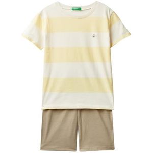 United Colors of Benetton Pig(T-shirt + short) 3ERS0P06G pyjamaset, meerkleurig 901, M kinderen, meerkleurig 901, M