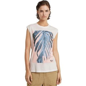G-Star RAW AI Print Elastische Taille Slt Wmn, grijs (Lt Chalk D24672-4107-1284), XS