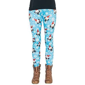 cosey - Christmas Line Legging- in verschillende kerstmotieven (eenheidsmaat) design Santa Mopshond, Santa Mops, Eén maat