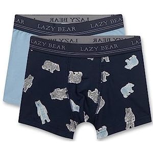 Sanetta Heupshorts voor jongens (dubbelpak) blauw | Hoogwaardige en duurzame boxers voor jongens van biologisch katoen | Inhoud: set van 2 ondergoed voor jongens, blauw, 92 cm