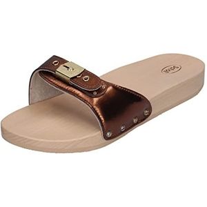 Scholl Pescura Flat Damessandalen, Brons, 37 EU