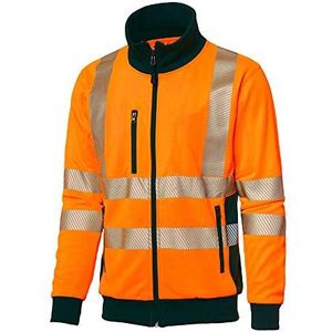 Top Swede 1529-22-08 model 1529 waarschuwingsbescherming sweatshirt, oranje/marine, maat XXL