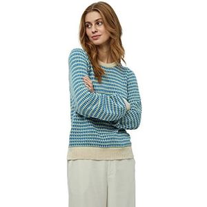 Minus Lavira gebreide trui met 3/4 mouwen | Blauwe truien voor dames VK | Lente dames truien | Maat M