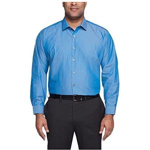 UNLISTED Big and Tall Solid Smokinghemd voor heren, Hazy Blue, (XXL Hoog) 47 cm Nek 94/97 cm Mouw