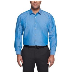 UNLISTED Big and Tall Solid Smokinghemd voor heren, Hazy Blue, (XXL Hoog) 47 cm Nek 94/97 cm Mouw