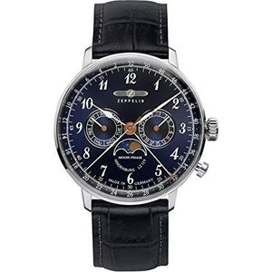 Zeppelin Unisex chronograaf kwarts horloge met lederen armband 7036-3
