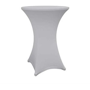 Set van 3 stretch Statafelhoes voor bistrotafel donkerblauw