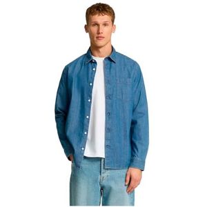 Overhemd - Denim - Katoen - Lange Mouwen - Normale Pasvorm