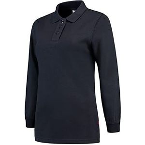 Tricorp 301007 casual polokraag dames sweatshirt, 60% gekamd katoen/40% polyester, 280 g/m², marineblauw, maat M