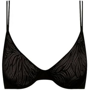 Calvin Klein Ongevoerde Demi-Plunge BH voor dames, Zwart, 90C