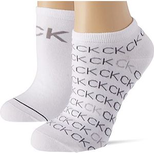 Calvin Klein Dames Sneaker Calvin Klein Repeat Logo Women's Liner Socks 2 Pack, wit, Eén Maat