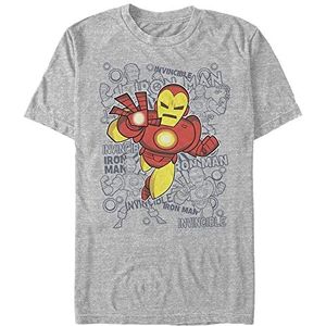 Marvel Avengers Classic - Ironman Retro Toss Unisex Crew neck T-Shirt Melange grey 2XL