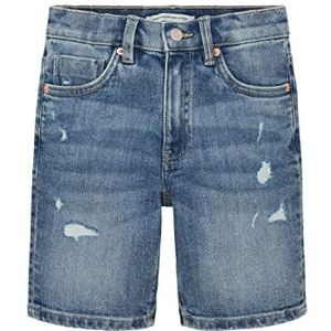 TOM TAILOR Destroyed jeansshorts voor jongens en kinderen, 10123 - Destroyed Mid Stone Blue Denim, 98 cm