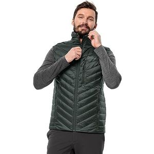 Jack Wolfskin PASSAMANI DOWN VEST M, black olive, L