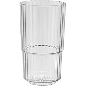 APS Drinkbeker -Linea hoogwaardig Tritan kunststof drinkglas met 0,5 liter, BPA-vrij, stapelbaar, onbreekbaar herbruikbaar glas, vaatwasmachinebestendig, 500 ml, crystal clear