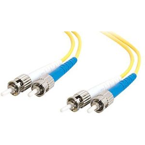 C2G 20m ST-ST 9/125 OS1 Duplex Singlemode PVC Fibre Optic kabel (LSZH) - Gele