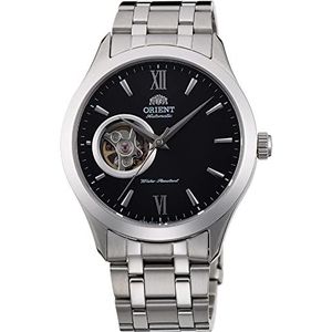 Orient Analoog automatisch herenhorloge met roestvrijstalen armband FAG03001B0, zilver-zwart, armband