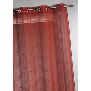 Home Maison gordijn, geweven en met schroefdraad, grote breedte, 100% polyester, rood, 300 x 240 cm