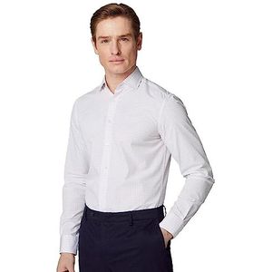Hackett London Heren City Tattersall Shirt, wit (wit/rood), 3XL, Wit (Wit/Rood), 3XL