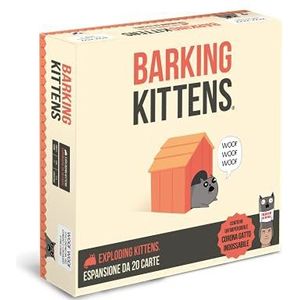 Asmodee - Barking Kittens, uitbreiding kaartspel Exploding Kittens, Italiaanse uitgave, 8545