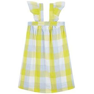 Gocco Vestido Cuadros Detalle Volante jurk voor meisjes, geel (Amarillo Yb), 140 cm