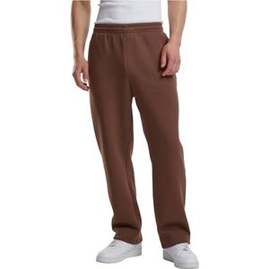 Urban Classics Fluffy trainingsbroek voor heren, casual trainingsbroek voor mannen, losse pasvorm, maten S-5XL, Chocolatebrown, L