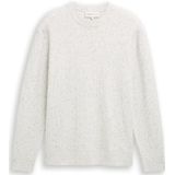 TOM TAILOR Denim heren trui, 36975 - Offwhite Multicolor Neps, XL