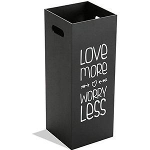 Versa - Paraplubak - Zwart en Wit - Moderne Parapluhouder - Afmetingen 53 x 21 x 21 cm - MDF Hout