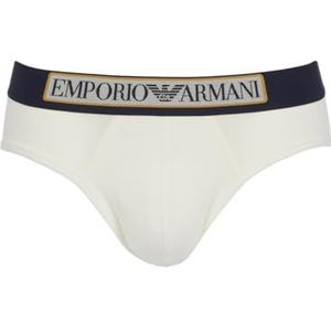 Emporio Armani Heren korte Logo Label Boxer, Crème, M