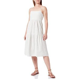 VERO MODA Vmjily Sl Calf Dress WVN casual jurk voor dames, Desert Sage/Stripes: sneeuwwit, XS
