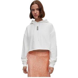 HUGO Dephana Jersey Top voor dames, White100, XXL