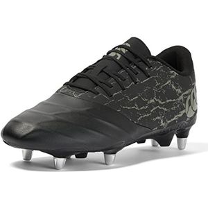 Canterbury van Nieuw-Zeeland Unisex Phoenix Genesis Team Soft Ground Rugby Laarzen, Zwart/Gravity Grey, 7.5 UK