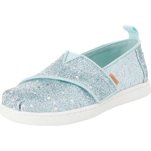 TOMS Klassieke Alpargata Loafer voor meisjes, Licht Mint Kosmische Glitter, 2 UK