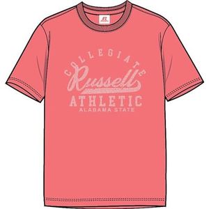 RUSSELL ATHLETIC Heren CRA-s/S Crewneck Tee T-shirt, Sugar Coral., L