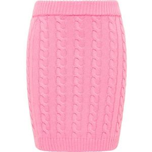 myMo Gebreide rok voor dames, roze, XS-S