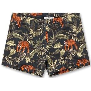 Sanetta Jongenszwembroek grijs tijger | Comfortabele en sneldrogende zwembroek van gerecycled polyester-mix voor jongens. Badmode voor kinderen, grijs, 68