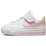 Nike Jongens Court Legacy Sneakers, White Pink Foam Sesame Honeydew, 23.5 EU