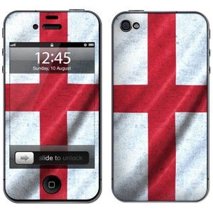 atFoliX Voetbal 2012 Engeland vlag designfolie voor Apple iPhone 4 / 4s