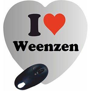 Exclusief cadeau-idee: Heart Mouse Pad"I Love Weenzen" een geweldig cadeau dat uit het hart komt - antislip muismat - kerstcadeau