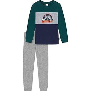 Schiesser Lange pyjamaset voor jongens en kinderen, organisch katoen, meerkleurig 1, 92 cm