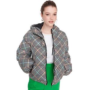 Trendyol Dames reverskraag effen oversized winterjas jas, multi-kleur, M, Meerkleurig, M
