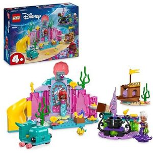 LEGO ǀ Disney Princess Ariëls kristalgrot, Bouwbaar Speelgoed voor Kinderen, Bouwpakket met een Zeemeermin Poppetje en Vis Figuur, Cadeau voor Meisjes en Jongens van 4 jaar en ouder 43254