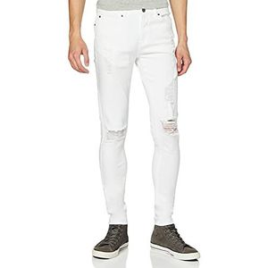 Enzo Skinny jeans voor heren, Wit (Wit Wit), 30W x 34L(Fabrikant maat:30L)
