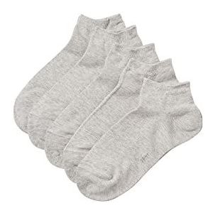 ESPRIT Dames Korte sokken Solid 5-Pack W SN Katoen Kort eenkleurig Multipack 5 Paren, Grijs (Storm Grey 3820), 36-41