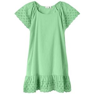 NAME IT Girl's NKFFIONA CAPSL Dress NOOS Jurk, Green Ash, 140, Green Ash, 140 cm