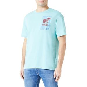 Replay Heren T-shirt korte mouwen katoen, 189 Jade Green, 3XL