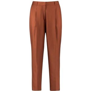 Gerry Weber 7/8 broek voor dames, met elastische tailleband aan de achterkant, broek/combi, verkort 7/8 broek, effen kleuren, 7/8 lengte, lava, 48 NL Kort